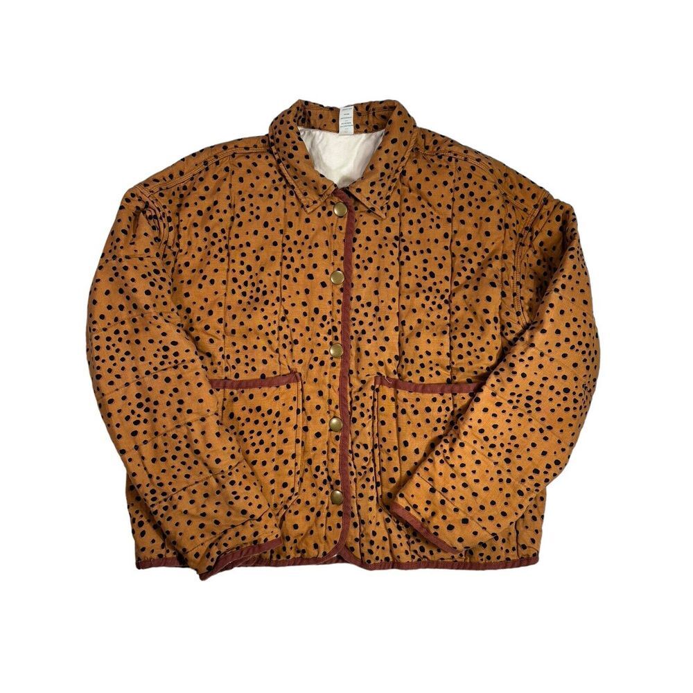 Johannesburg Quilted Jacket in‎ Abstract Cheetah Print/Cream Large